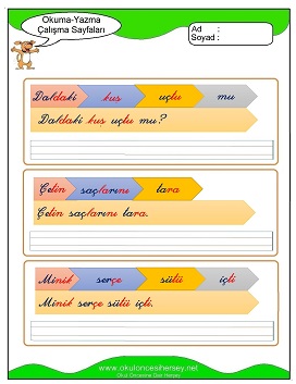 ç sesi Çalışma Sayfaları